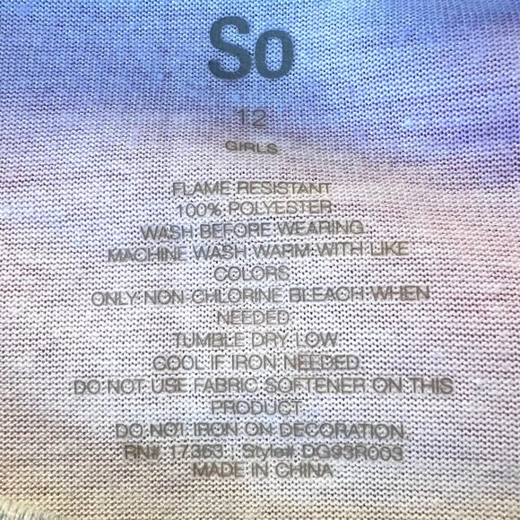 SO-Jersey 3/4 Sleeve Top-Unicorn-Sparkle/Stars-Pink/Silver Mix-Size 12 Girls- - Picture 11 of 11